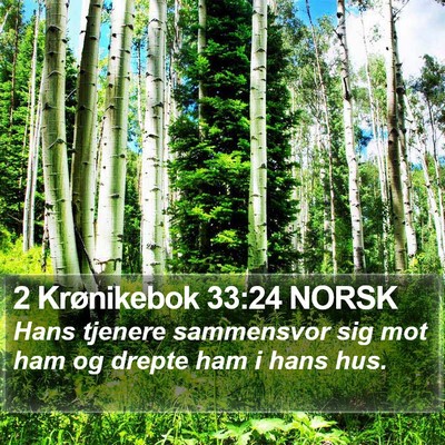 2 Krønikebok 33:24 NORSK Bible Verse Image