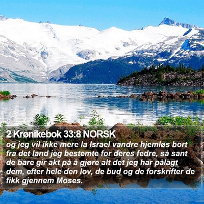 2 Krønikebok 33:8 NORSK Bible Verse Image