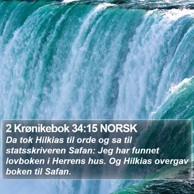 2 Krønikebok 34:15 NORSK Bible Verse Image