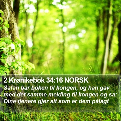 2 Krønikebok 34:16 NORSK Bible Verse Image