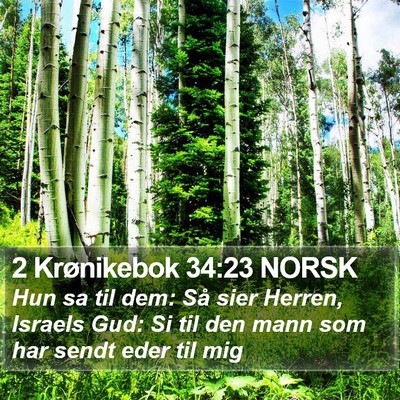 2 Krønikebok 34:23 NORSK Bible Verse Image