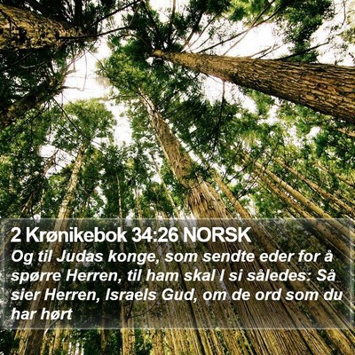 2 Krønikebok 34:26 NORSK Bible Verse Image