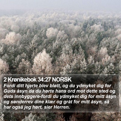 2 Krønikebok 34:27 NORSK Bible Verse Image