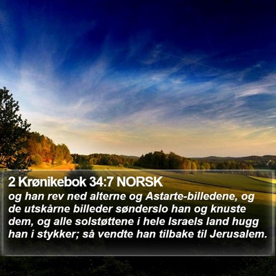 2 Krønikebok 34:7 NORSK Bible Verse Image
