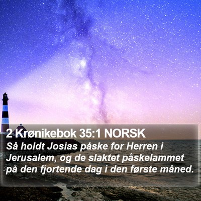 2 Krønikebok 35:1 NORSK Bible Verse Image