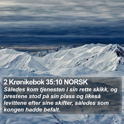 2 Krønikebok 35:10 NORSK Bible Verse Image