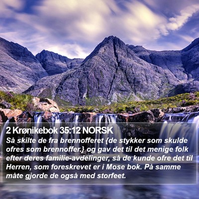 2 Krønikebok 35:12 NORSK Bible Verse Image