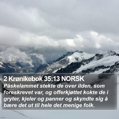 2 Krønikebok 35:13 NORSK Bible Verse Image