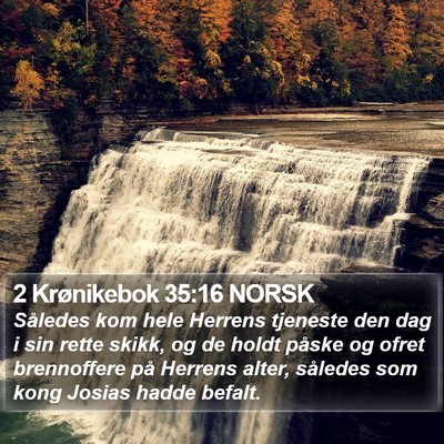 2 Krønikebok 35:16 NORSK Bible Verse Image