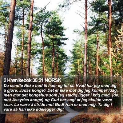 2 Krønikebok 35:21 NORSK Bible Verse Image