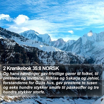 2 Krønikebok 35:8 NORSK Bible Verse Image