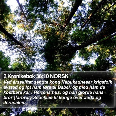 2 Krønikebok 36:10 NORSK Bible Verse Image