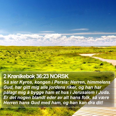 2 Krønikebok 36:23 NORSK Bible Verse Image