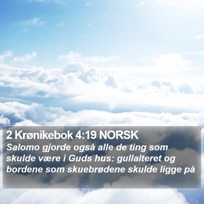 2 Krønikebok 4:19 NORSK Bible Verse Image