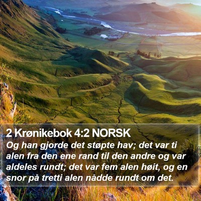 2 Krønikebok 4:2 NORSK Bible Verse Image