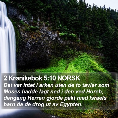 2 Krønikebok 5:10 NORSK Bible Verse Image