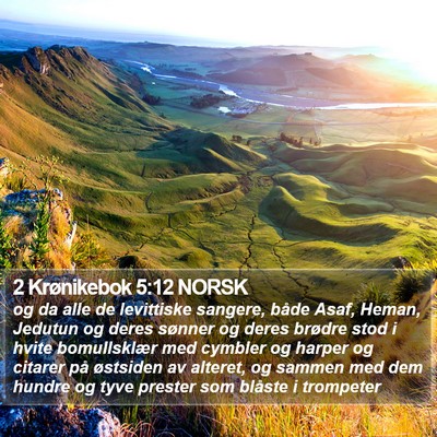 2 Krønikebok 5:12 NORSK Bible Verse Image