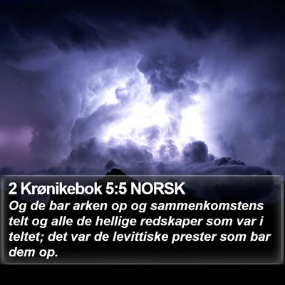 2 Krønikebok 5:5 NORSK Bible Verse Image
