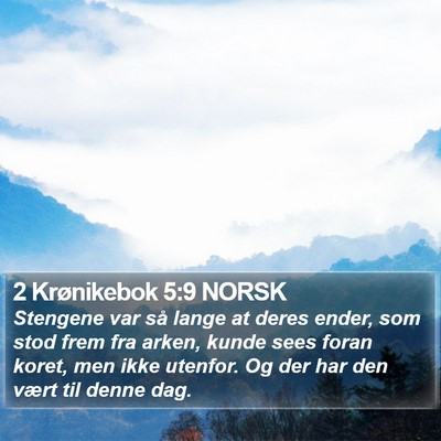 2 Krønikebok 5:9 NORSK Bible Verse Image
