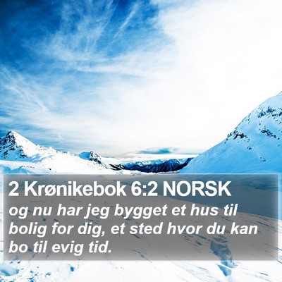 2 Krønikebok 6:2 NORSK Bible Verse Image