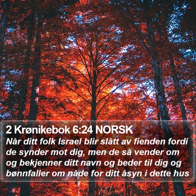 2 Krønikebok 6:24 NORSK Bible Verse Image