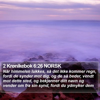 2 Krønikebok 6:26 NORSK Bible Verse Image