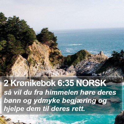 2 Krønikebok 6:35 NORSK Bible Verse Image