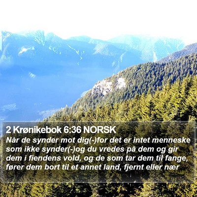 2 Krønikebok 6:36 NORSK Bible Verse Image