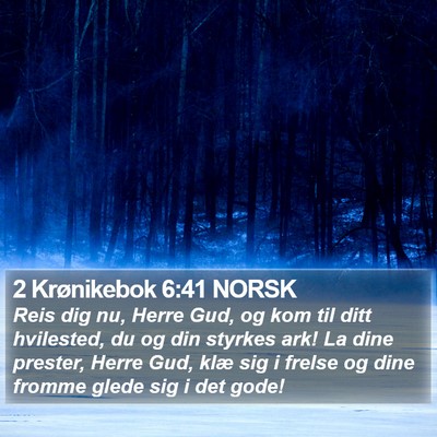 2 Krønikebok 6:41 NORSK Bible Verse Image