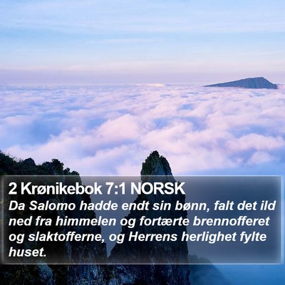2 Krønikebok 7:1 NORSK Bible Verse Image