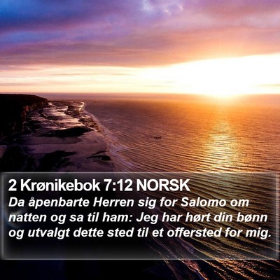 2 Krønikebok 7:12 NORSK Bible Verse Image