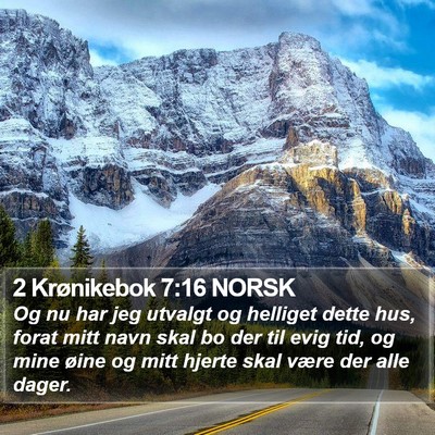 2 Krønikebok 7:16 NORSK Bible Verse Image