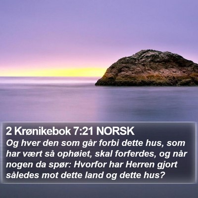 2 Krønikebok 7:21 NORSK Bible Verse Image