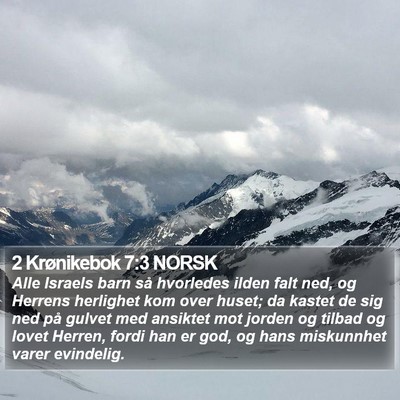 2 Krønikebok 7:3 NORSK Bible Verse Image