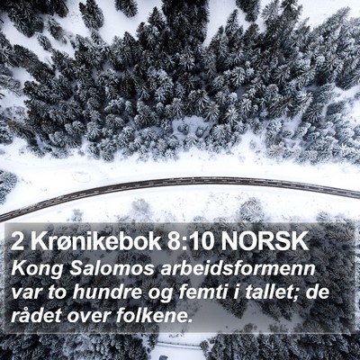 2 Krønikebok 8:10 NORSK Bible Verse Image