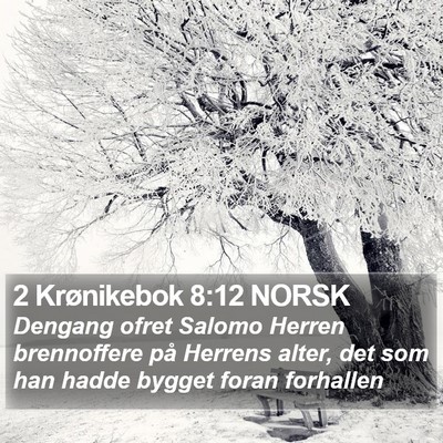 2 Krønikebok 8:12 NORSK Bible Verse Image