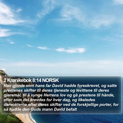 2 Krønikebok 8:14 NORSK Bible Verse Image