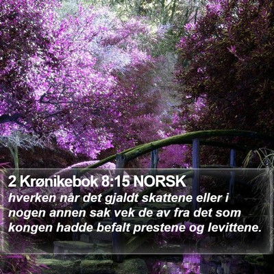 2 Krønikebok 8:15 NORSK Bible Verse Image