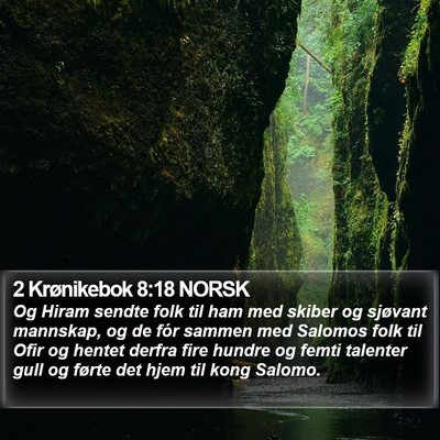 2 Krønikebok 8:18 NORSK Bible Verse Image