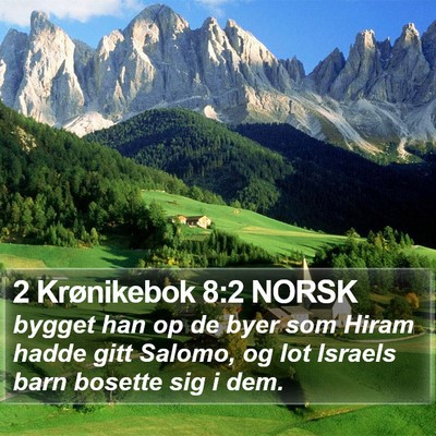2 Krønikebok 8:2 NORSK Bible Verse Image