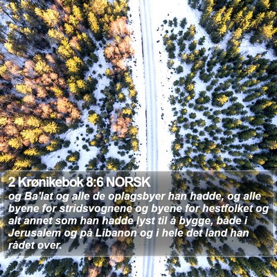 2 Krønikebok 8:6 NORSK Bible Verse Image