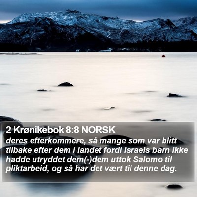 2 Krønikebok 8:8 NORSK Bible Verse Image