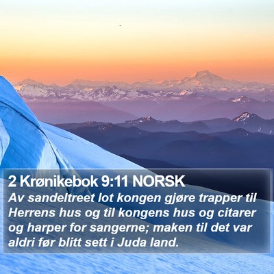 2 Krønikebok 9:11 NORSK Bible Verse Image