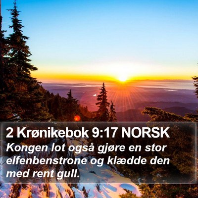2 Krønikebok 9:17 NORSK Bible Verse Image