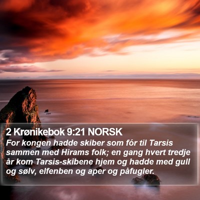 2 Krønikebok 9:21 NORSK Bible Verse Image