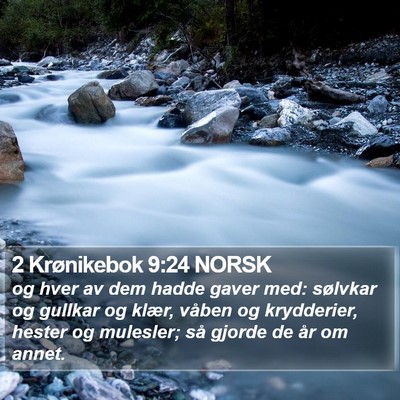 2 Krønikebok 9:24 NORSK Bible Verse Image