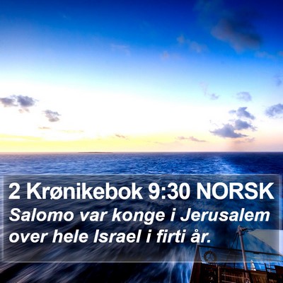 2 Krønikebok 9:30 NORSK Bible Verse Image