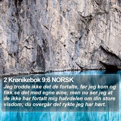 2 Krønikebok 9:6 NORSK Bible Verse Image