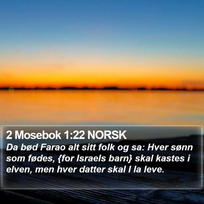 2 Mosebok 1:22 NORSK Bible Verse Image