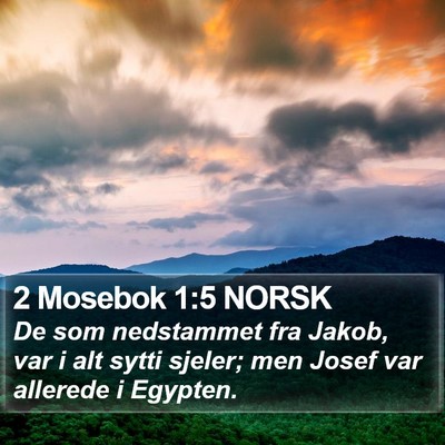 2 Mosebok 1:5 NORSK Bible Verse Image
